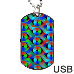 Bee Hive Color Disks Dog Tag Usb Flash (one Side) by Amaryn4rt