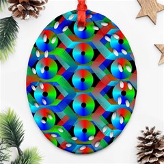 Bee Hive Color Disks Ornament (oval Filigree)