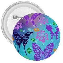 Butterfly Vector Background 3  Buttons by Amaryn4rt