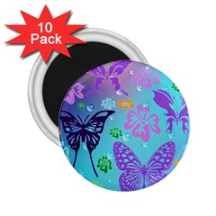 Butterfly Vector Background 2 25  Magnets (10 Pack)  by Amaryn4rt