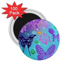 Butterfly Vector Background 2 25  Magnets (100 Pack)  by Amaryn4rt