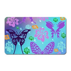 Butterfly Vector Background Magnet (rectangular) by Amaryn4rt