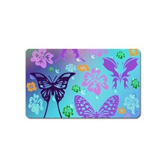 Butterfly Vector Background Magnet (name Card) by Amaryn4rt