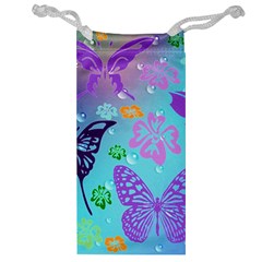 Butterfly Vector Background Jewelry Bag by Amaryn4rt