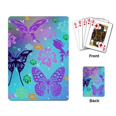 Butterfly Vector Background Playing Card by Amaryn4rt