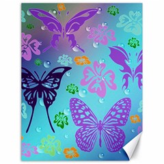 Butterfly Vector Background Canvas 18  X 24   by Amaryn4rt