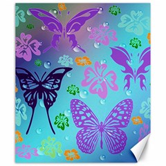 Butterfly Vector Background Canvas 20  X 24   by Amaryn4rt