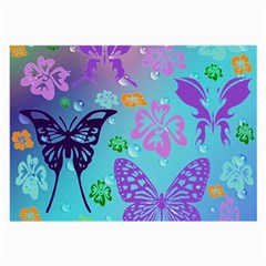 Butterfly Vector Background Large Glasses Cloth (2-side) by Amaryn4rt