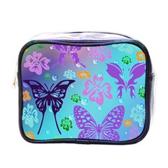 Butterfly Vector Background Mini Toiletries Bags by Amaryn4rt