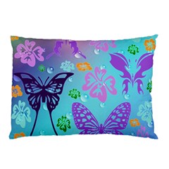 Butterfly Vector Background Pillow Case (two Sides) by Amaryn4rt