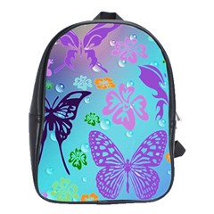 Butterfly Vector Background School Bags (xl)  by Amaryn4rt