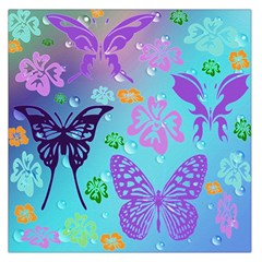 Butterfly Vector Background Large Satin Scarf (square)