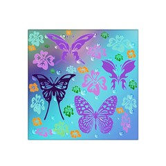 Butterfly Vector Background Satin Bandana Scarf