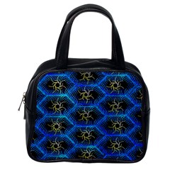 Blue Bee Hive Pattern Classic Handbags (one Side) by Amaryn4rt