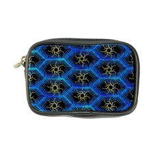 Blue Bee Hive Pattern Coin Purse by Amaryn4rt