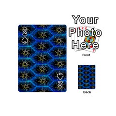 Blue Bee Hive Pattern Playing Cards 54 (mini)  by Amaryn4rt