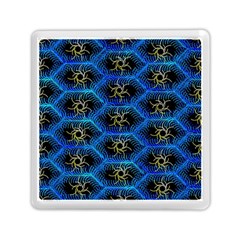 Blue Bee Hive Pattern Memory Card Reader (square)  by Amaryn4rt