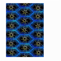 Blue Bee Hive Pattern Large Garden Flag (two Sides) by Amaryn4rt