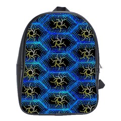 Blue Bee Hive Pattern School Bags (xl)  by Amaryn4rt