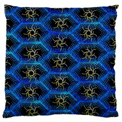 Blue Bee Hive Pattern Standard Flano Cushion Case (two Sides) by Amaryn4rt