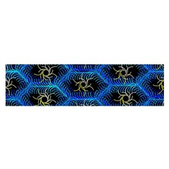 Blue Bee Hive Pattern Satin Scarf (oblong) by Amaryn4rt