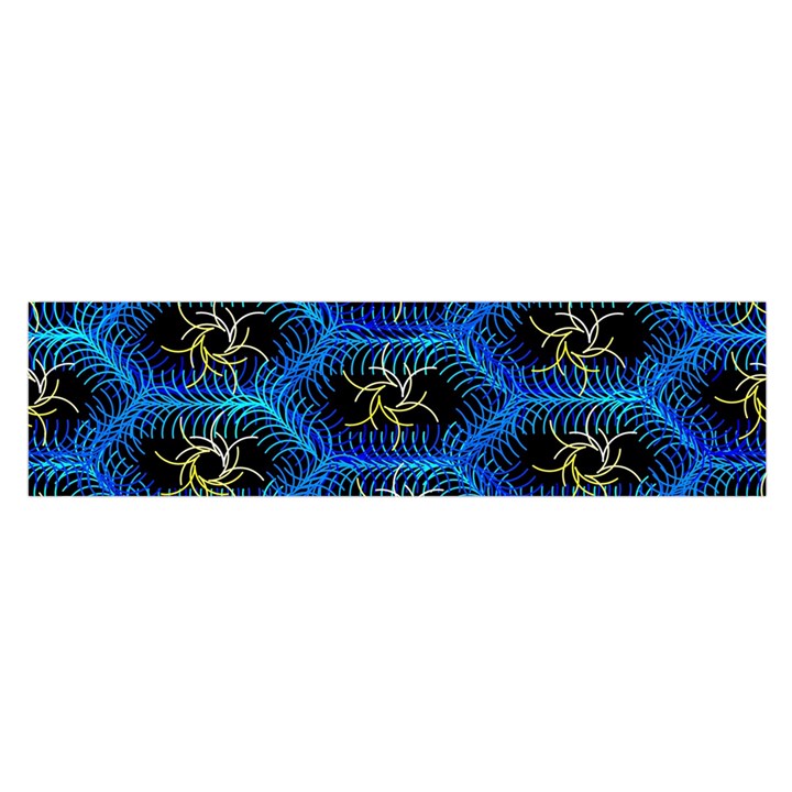 Blue Bee Hive Pattern Satin Scarf (Oblong)