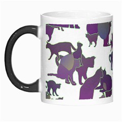 Many Cats Silhouettes Texture Morph Mugs by Amaryn4rt