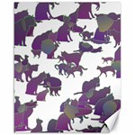 Many Cats Silhouettes Texture Canvas 16  x 20   15.75 x19.29  Canvas - 1