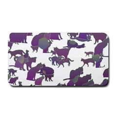 Many Cats Silhouettes Texture Medium Bar Mats by Amaryn4rt