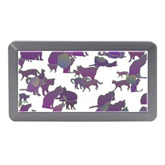 Many Cats Silhouettes Texture Memory Card Reader (mini) by Amaryn4rt