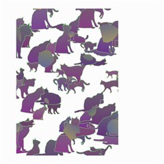 Many Cats Silhouettes Texture Small Garden Flag (two Sides)