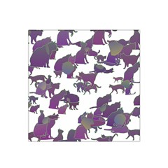 Many Cats Silhouettes Texture Satin Bandana Scarf by Amaryn4rt