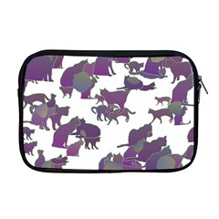 Many Cats Silhouettes Texture Apple Macbook Pro 17  Zipper Case