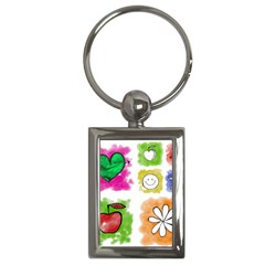 A Set Of Watercolour Icons Key Chains (rectangle)  by Amaryn4rt