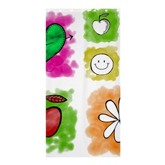 A Set Of Watercolour Icons Shower Curtain 36  X 72  (stall) 