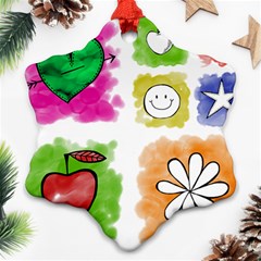 A Set Of Watercolour Icons Ornament (snowflake) by Amaryn4rt