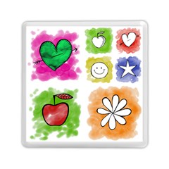 A Set Of Watercolour Icons Memory Card Reader (square) 