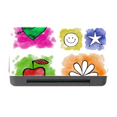 A Set Of Watercolour Icons Memory Card Reader With Cf