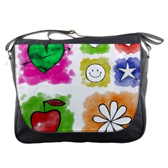 A Set Of Watercolour Icons Messenger Bags by Amaryn4rt