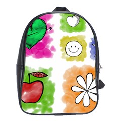 A Set Of Watercolour Icons School Bags (xl)  by Amaryn4rt