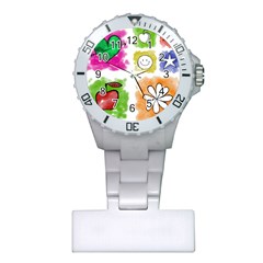 A Set Of Watercolour Icons Plastic Nurses Watch by Amaryn4rt