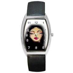 Girl Barrel Style Metal Watch by Valentinaart