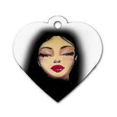 Girl Dog Tag Heart (One Side)