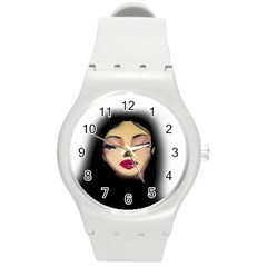 Girl Round Plastic Sport Watch (M)