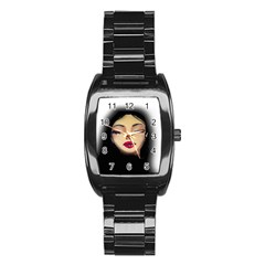 Girl Stainless Steel Barrel Watch