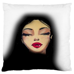 Girl Large Flano Cushion Case (two Sides) by Valentinaart