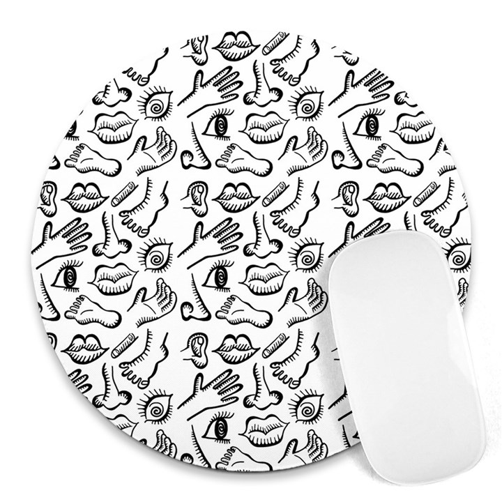 Body parts Round Mousepads