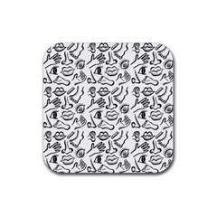 Body Parts Rubber Coaster (square)  by Valentinaart