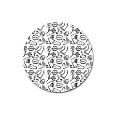 Body Parts Magnet 3  (round) by Valentinaart