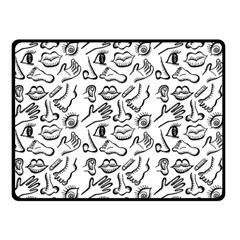 Body Parts Double Sided Fleece Blanket (small)  by Valentinaart